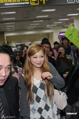 组图：日本歌星西野加奈抵台北 疯狂粉丝热情接机