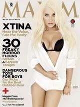 组图：克里斯汀娜瘦身登封面 爆乳性感红唇微启