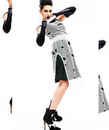 组图：宁丹琳登时尚杂志  演绎环保版“变形金钢”