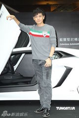 组图：林志颖挺跑车满口爸爸经 工作忙婚礼仍在商榷