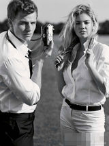 组图：凯特-阿普顿香艳杂志大片 手捧酥胸与裸男缠绵